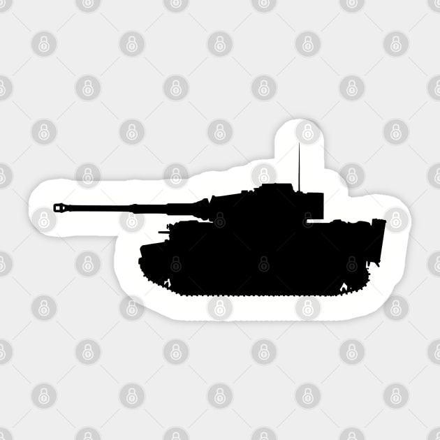 Tiger Tank Sticker by BearCaveDesigns